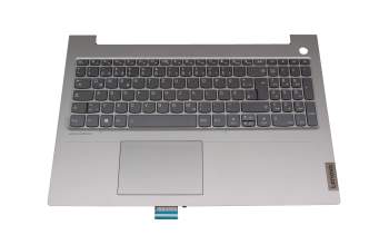 5CB1D70715 teclado incl. topcase original Lenovo DE (alemán) gris/canaso con retroiluminacion