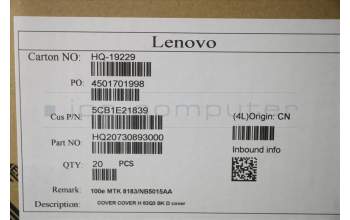 Lenovo 5CB1E21839 COVER COVER H 82Q3 BK D cover