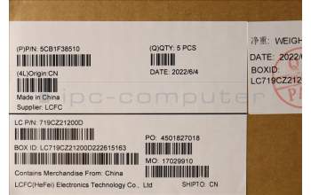 Lenovo 5CB1F38510 COVER Upper Case ASM_SLV L82RF SG w/RGB