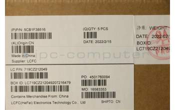 Lenovo 5CB1F38516 COVER Upper Case ASM_UKE L82RF SG w/RGB
