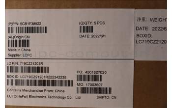 Lenovo 5CB1F38522 COVER Upper Case ASM_BUL L82RF SG w/WH