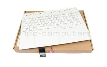 5CB1F38561 teclado incl. topcase original Lenovo DE (alemán) blanco/blanco con retroiluminacion