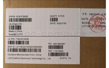 Lenovo 5CB1F38562 COVER Upper Case ASM_GRE L82RF ST w/BU