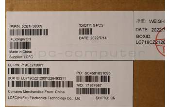 Lenovo 5CB1F38569 COVER Upper Case ASM_KOR L82RF ST w/BU