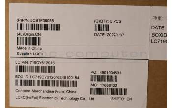 Lenovo 5CB1F39056 COVER Upper Case ASM_SLV L82RB STGY