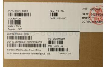 Lenovo 5CB1F39069 COVER Upper Case ASM_CZE/SLKL82RBSTGYRGB