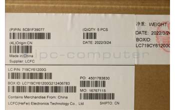 Lenovo 5CB1F39077 COVER Upper Case ASM_HBW L82RB STGY RGB