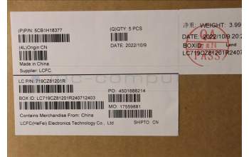 Lenovo 5CB1H18377 COVER Upper Case ASM_TC L82S0 SG w/RGB