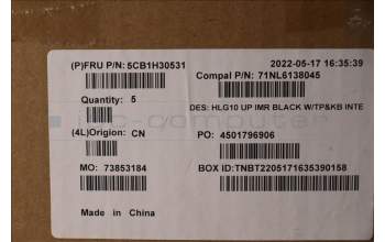 Lenovo 5CB1H30531 COVER Upper Case ASM_EURO ENG C82S9 BLA