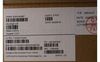 Lenovo 5CB1H43467 COVER Upper Case ASM_EURO ENGL82RJFPAGBL