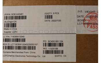 Lenovo 5CB1H43481 COVER Upper Case ASM_NORDIC L82RJ FPAGBL