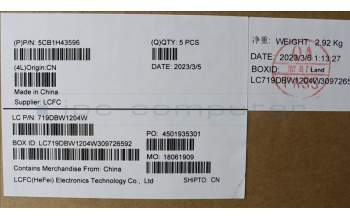 Lenovo 5CB1H43596 COVER Upper Case ASM_POR L82RJ NFP AB