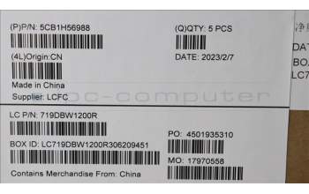 Lenovo 5CB1H56988 COVER Upper Case ASM_SWS L82RJ NFP AG BL