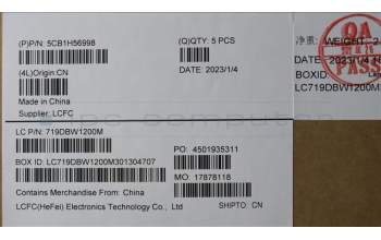 Lenovo 5CB1H56998 COVER Upper Case ASM_SPA L82RJ NFP MB