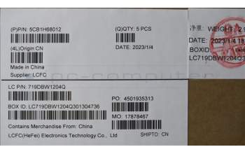 Lenovo 5CB1H68012 COVER Upper Case ASM_POR L82RJ NFP MB BL