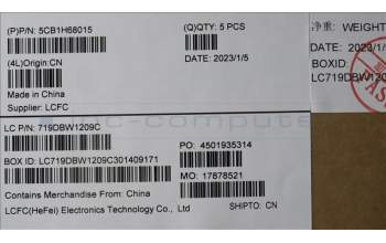 Lenovo 5CB1H68015 COVER Upper Case ASM_SPA L82RJ NFP MB BL