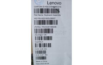 Lenovo 5CB1H68248 COVER Upper Case ASM_SWSH21CYNFPARGYET