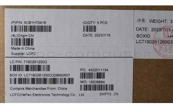 Lenovo 5CB1H70418 COVER Upper Case ASM_GER L82R4 FPCG