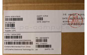 Lenovo 5CB1H70916 COVER Upper Case ASM_KOR L82RG SG W/RGB