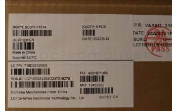 Lenovo 5CB1H71214 COVER Upper Case ASM_FRA L82RY SG W/RGB