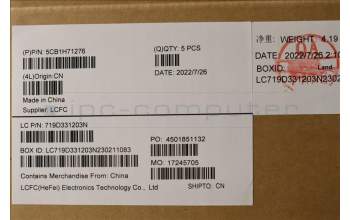 Lenovo 5CB1H71276 COVER Upper Case ASM_USA ENGL82RYSGW/RGB