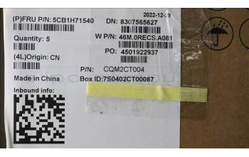 Lenovo 5CB1H71540 COVER Upper Case ASM_POR W 82R9 CG BL