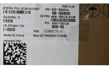Lenovo 5CB1H72361 COVER Upper Case ASM_TC W 82R9 SB BL