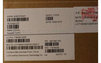 Lenovo 5CB1H72437 COVER UpperCase ASM_EURO ENG L82RMAB_FP