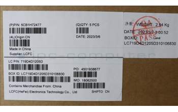Lenovo 5CB1H72477 COVER Upper Case ASM_UKE L82RM AB_NFP
