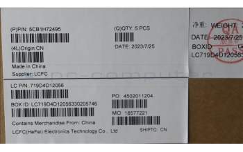 Lenovo 5CB1H72495 COVER Upper Case ASM_NORDIC L82RM AB_NFP