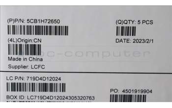 Lenovo 5CB1H72650 COVER Upper Case ASM_KOR L82RM AG_FP