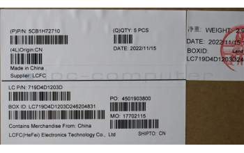 Lenovo 5CB1H72710 C-Cover with keyboard,Portuguese,Arctic Grey,Non_Fingerprint