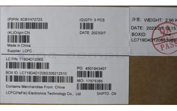 Lenovo 5CB1H72723 C-Cover with keyboard,Nordic,Arctic Grey,Non_FingerPrint