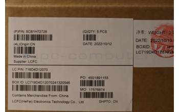 Lenovo 5CB1H72728 COVER Upper Case ASM_EURO ENGL82RMAG_NFP