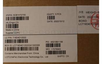 Lenovo 5CB1H72755 COVER Upper CaseASM_NORDICL82RMAG_NFP_BL