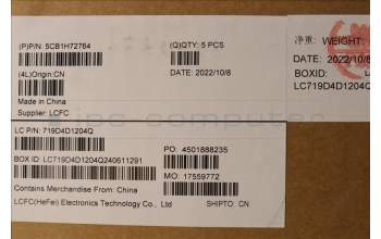 Lenovo 5CB1H72764 COVER Upper Case ASM_UKE L82RM AG_NFP_BL