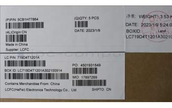 Lenovo 5CB1H77864 COVER Upper Case ASM_GER L82RK FP AB BL