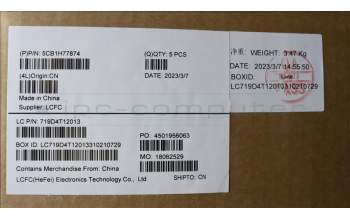 Lenovo 5CB1H77874 COVER Upper Case ASM_NORDIC L82RK FPABBL