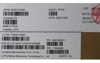 Lenovo 5CB1H77952 COVER Upper Case ASM_SPA L82RK FP AG N