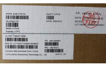 Lenovo 5CB1H78133 COVER Upper Case ASM_FRA/ARA L82RK FPAGN