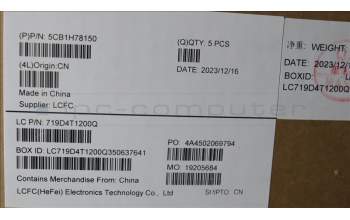 Lenovo 5CB1H78150 COVER Upper Case ASM_HUN L82RK FP MB BL