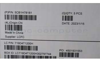 Lenovo 5CB1H78181 COVER Upper Case ASM_GER L82RK FP MB N