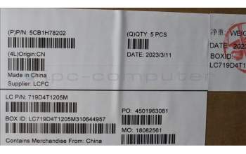Lenovo 5CB1H78202 COVER Upper Case ASM_BUL L82RK NFP AB BL