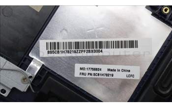 Lenovo 5CB1H78219 C-Abdeckung mit Tastatur, Skandinavien, tiefblau, Hintergrundbeleuchtung, Ohne_Fingerabdruckscanner