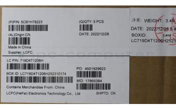 Lenovo 5CB1H78223 COVER Upper Case ASM_SPA L82RK NFP AB BL