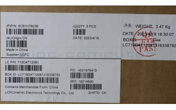 Lenovo 5CB1H78236 COVER Upper Case ASM_THAI L82RK NFP AB N
