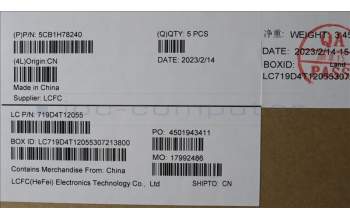 Lenovo 5CB1H78240 COVER Upper Case ASM_KOR L82RK NFP AB N