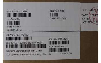 Lenovo 5CB1H78270 COVER Upper Case ASM_FRA/ARAL82RKNFPAGBL