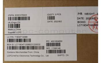 Lenovo 5CB1H78323 COVER Upper Case ASM_UKR L82RK NFP AG N