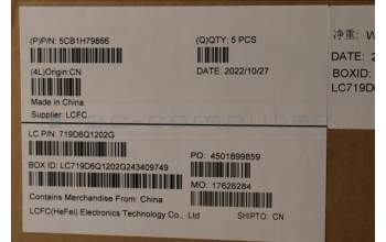 Lenovo 5CB1H79866 COVER Upper Case ASM_THAI L82RE SG RGB